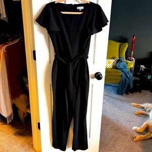 Calvin Klein fluttersleeve jumpsuit with pockets